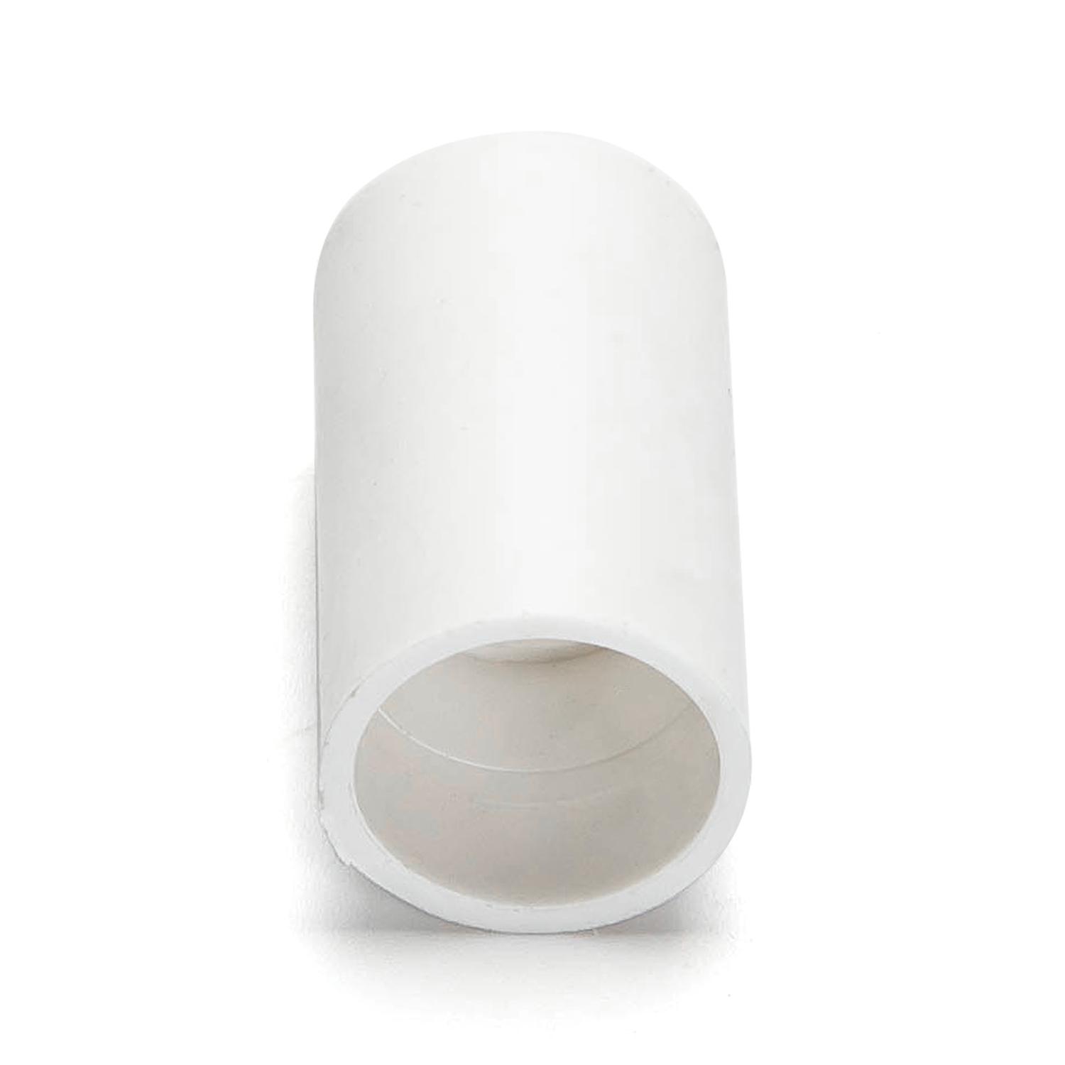 PVC Round Wire Duct Connector White 16mm 4PCS