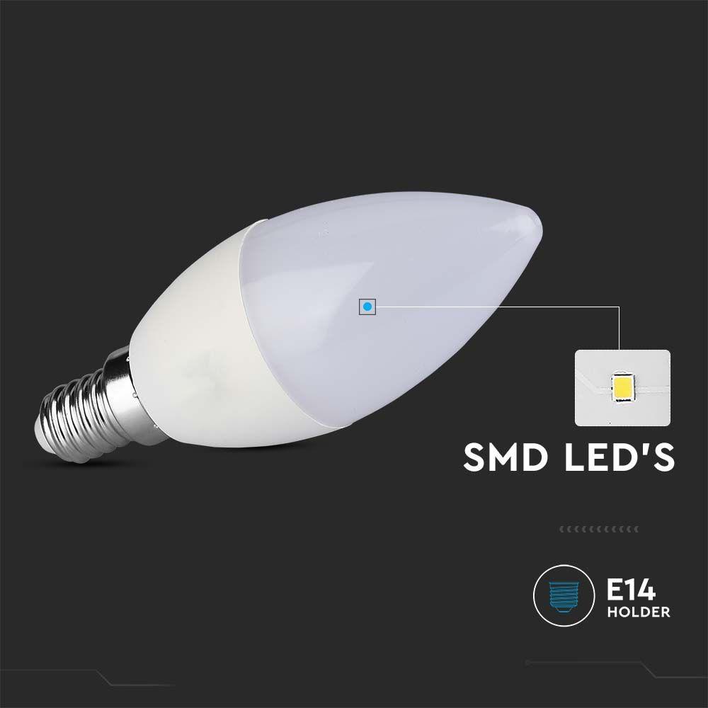 VT-1855 4.5W LED CANDLE BULB 6500K E14