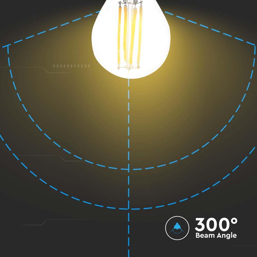 4W G45 Żarówka LED Filament, Klosz Transparentny, Barwa:3000K, Trzonek:E27, VTAC, SKU 214306