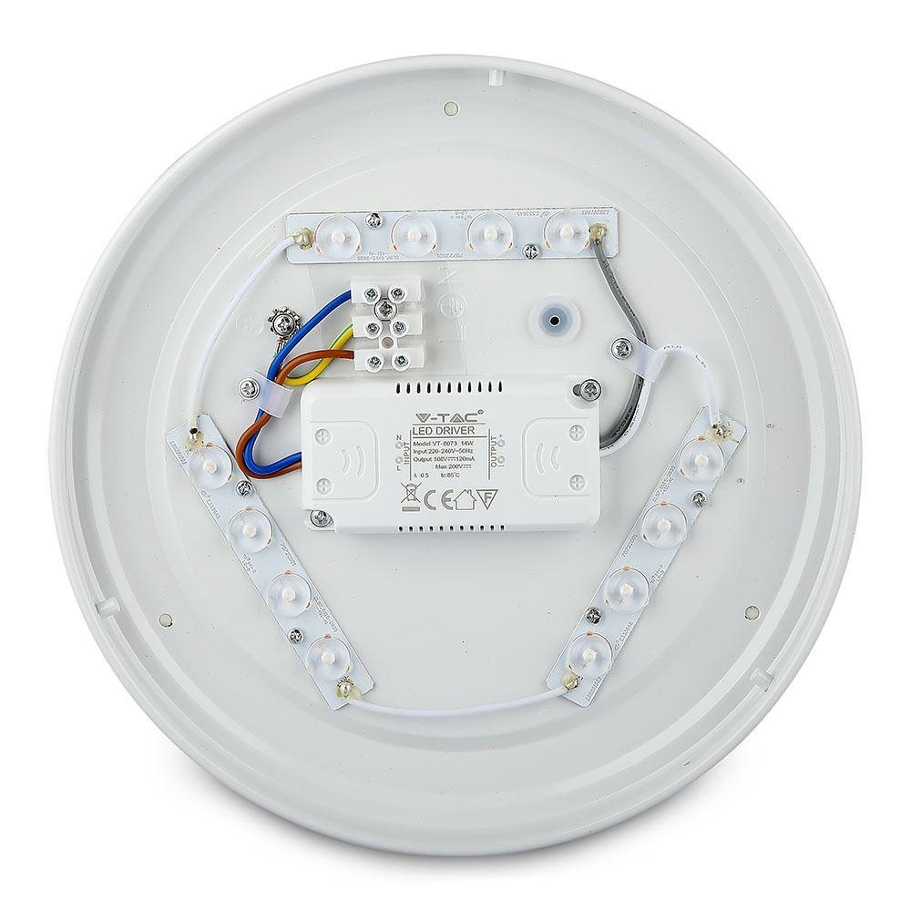 14W Plafon LED, Klosz: Mleczny, Barwa:4000K, VTAC, SKU 1429