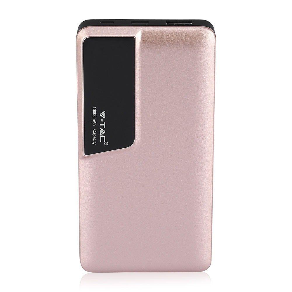 VT-3511 10000mah POWER BANK WITH DIGITAL DISPLAY & USB TYPE-C-ROSE GOLD