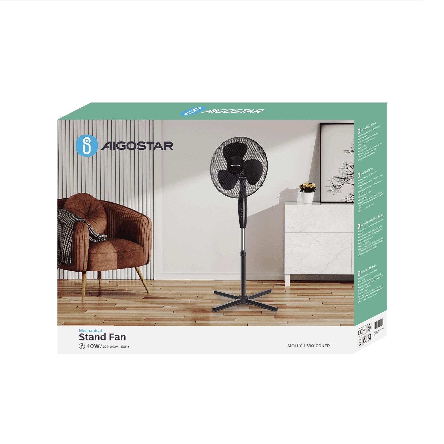 16-inch 3-blade mechanical stand fan