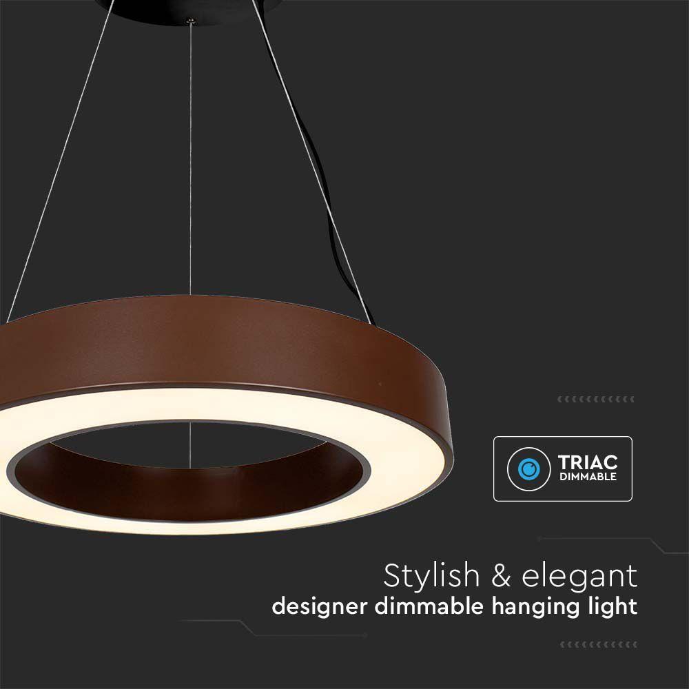 VT-7760 50W LED DESIGNER HANGING LIGHT TRIAC DIMMABLE 4000K CORTEN