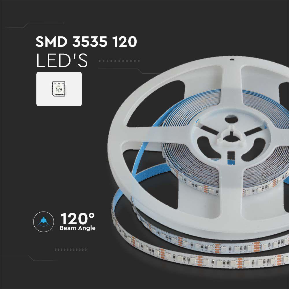 12W Taśma LED, Barwa:RGB, IP20, 24V, Szerokość: 8mm , VTAC, SKU 10556