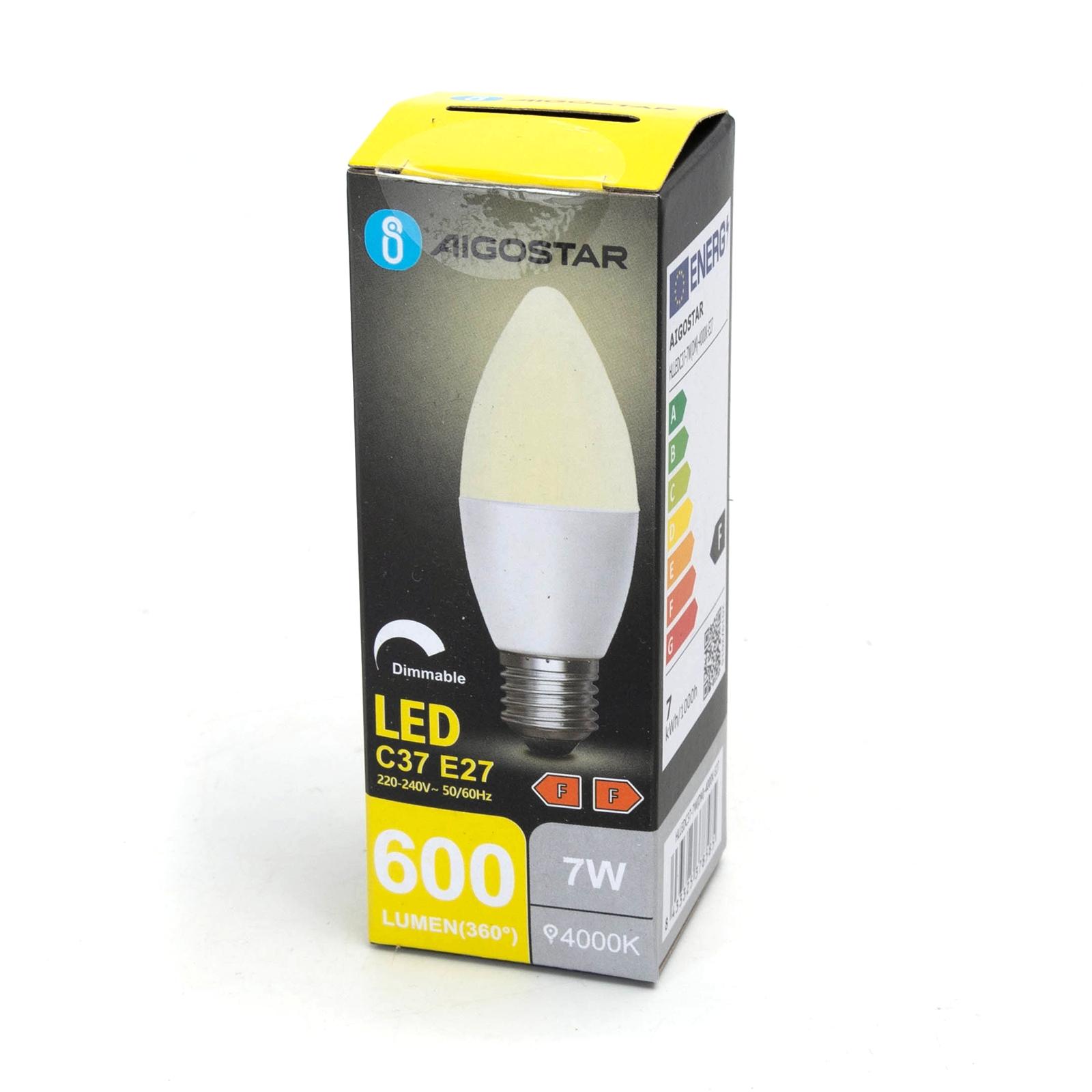 Ściemnialna żarówka LED C37 E27 7W 4000K