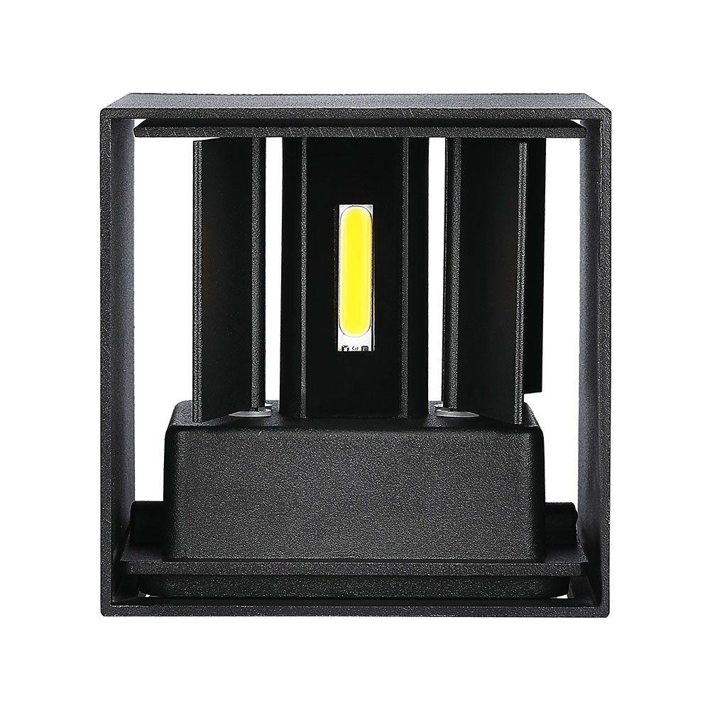 VT-759-12 12W LED UP-DOWN WALL LIGHT WITH BRIDGELUX CHIP 3000k BLACK SQUARE