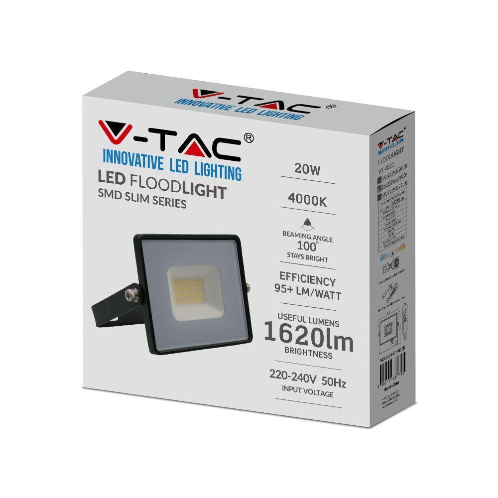 VT-4021 20W SMD FLOODLIGHT COLORCODE:4000K BLACK BODY