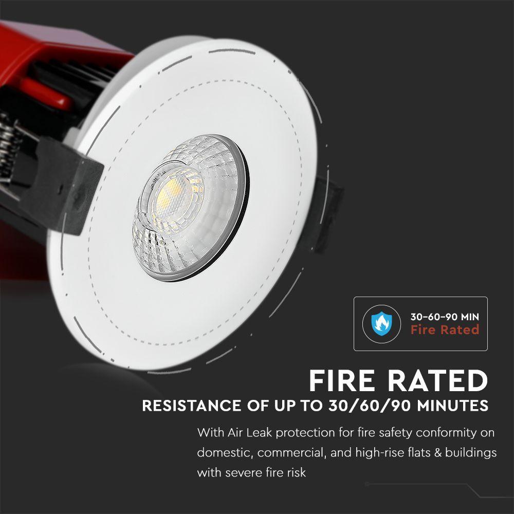 VT-18D 8W LED FIRE RATED DOWNLIGHT-SAMSUNG CHIP-CCT:3 IN 1 DIMMABLE