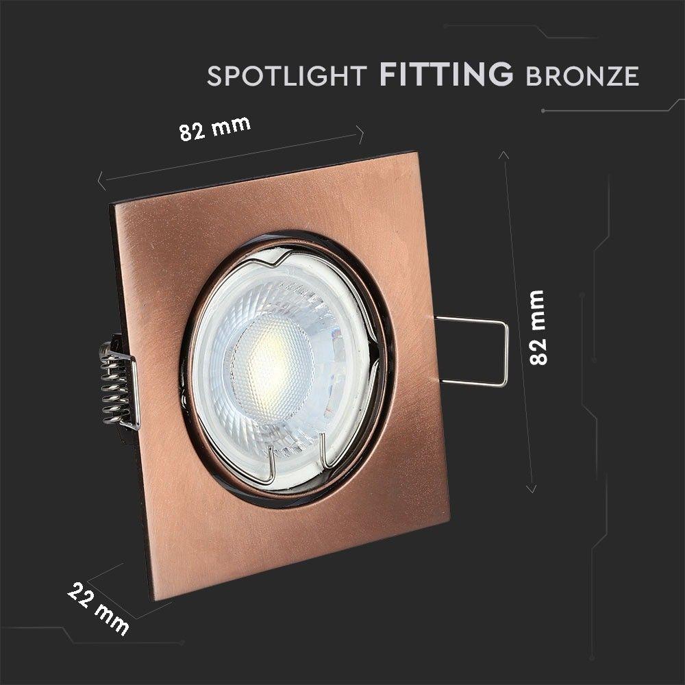 VT-779 GU10 FITTING SQUARE BRONZE