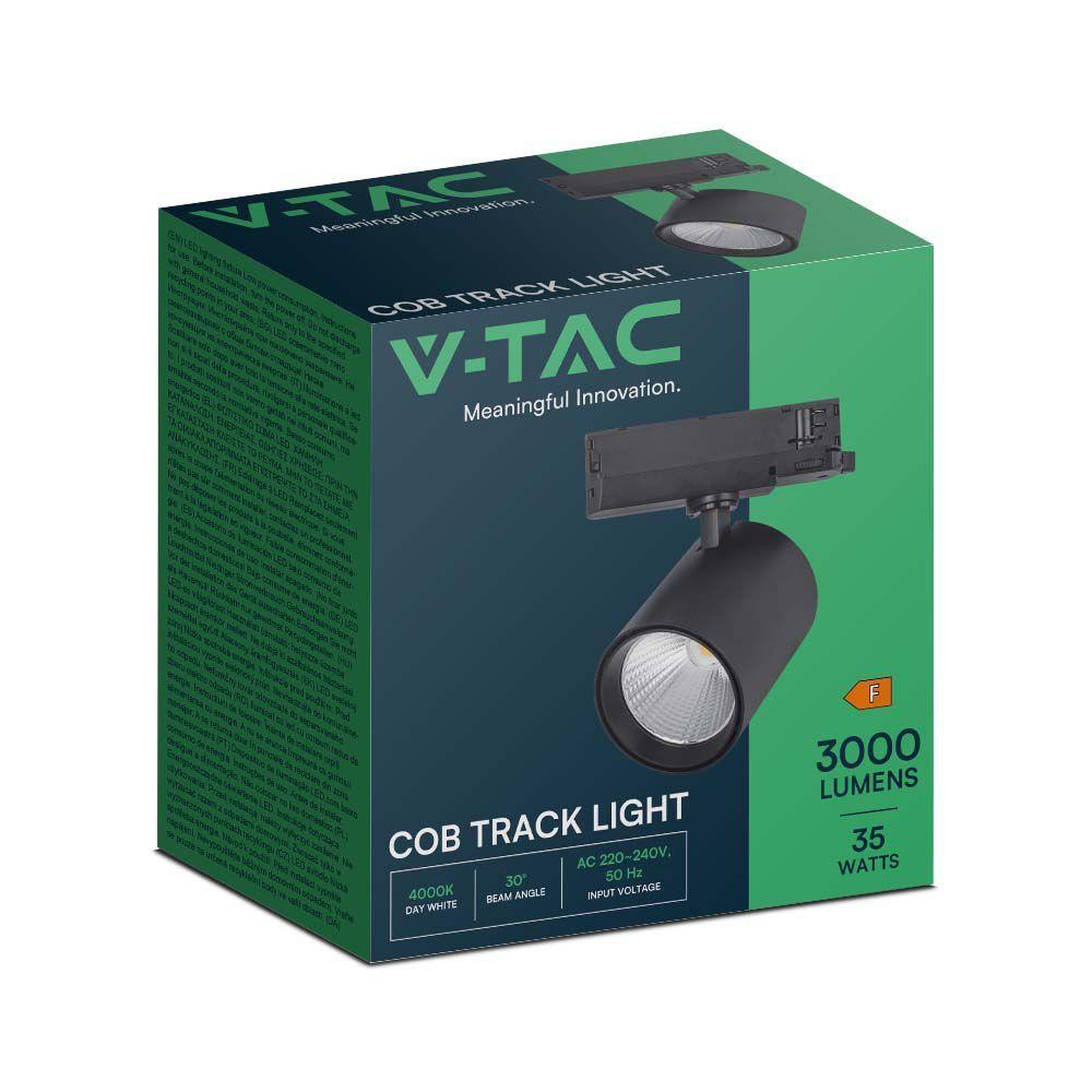 VT-4235 35W LED TRACK LIGHT ALUMINUM 4000K BLACK BODY