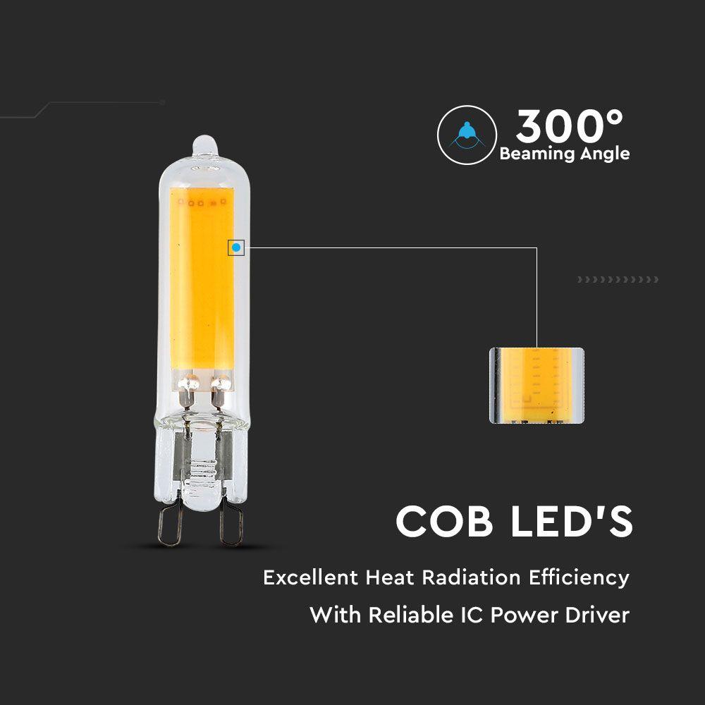 3W Żarówka LED, Barwa:4000K, Trzonek:G9, VTAC, SKU 7477