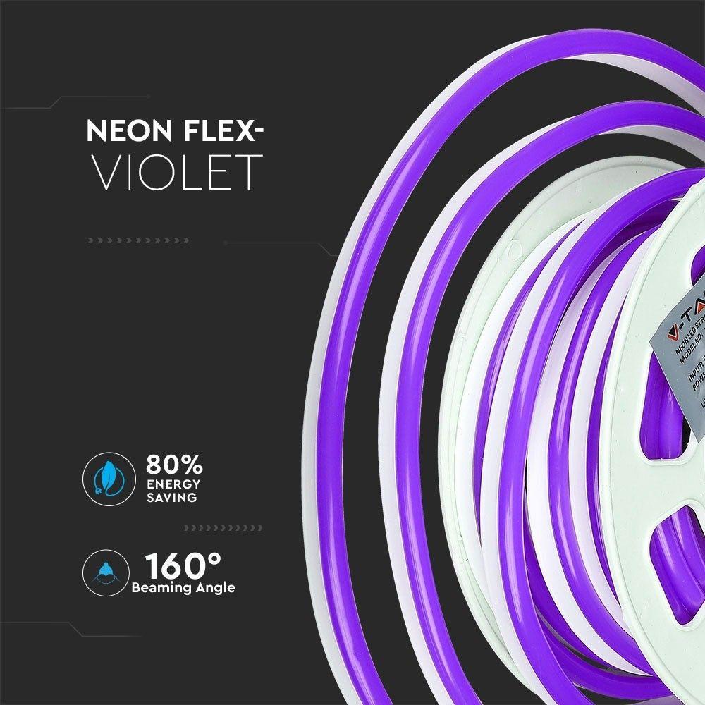 VT-555 8W/M NEON FLEX VIOLET 24V (10M/ROLL)(PRICE PER M)