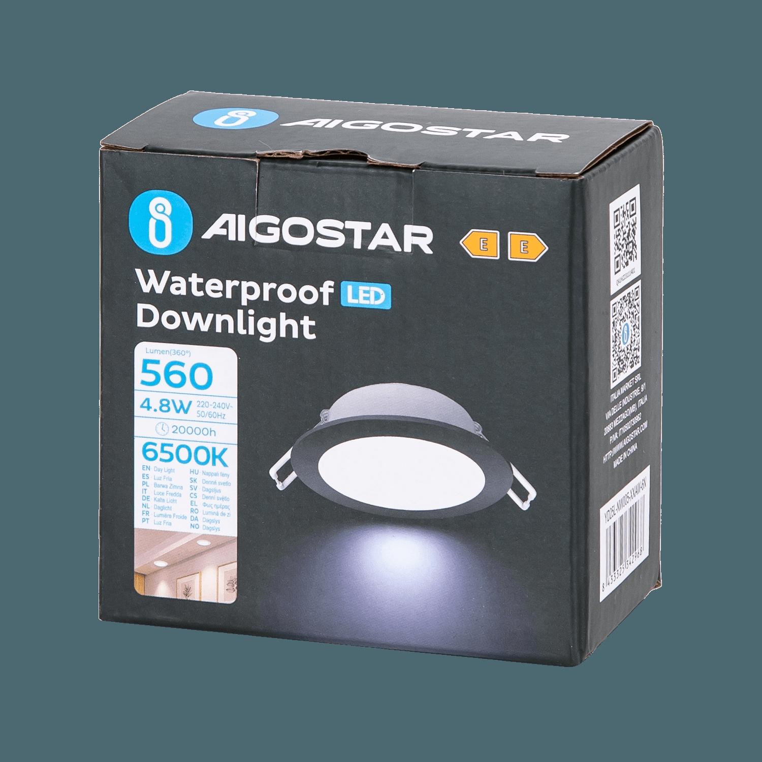 IP65 waterproof downlight 4.8W 6500K 1pc