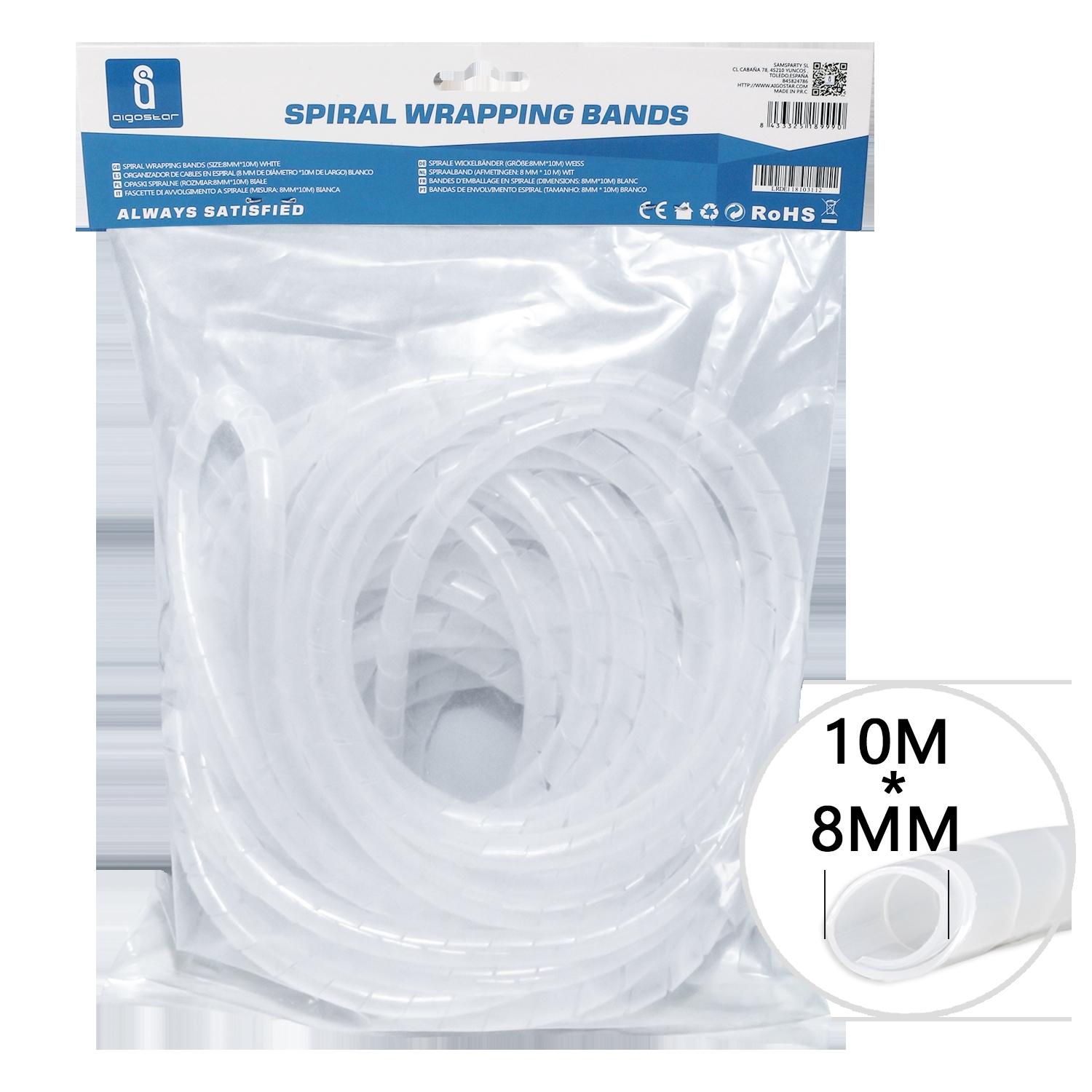 Spiral Wrapping Bands 8mm*10m White