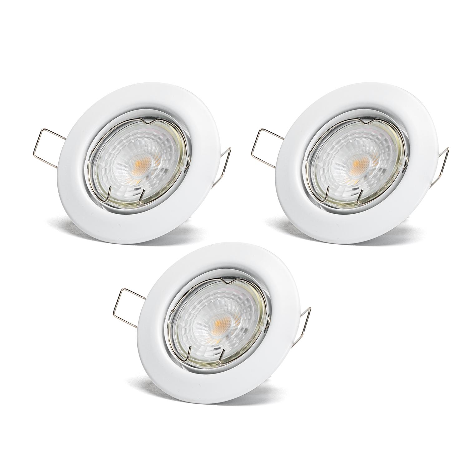 LED Adjustable Angle Spotlight 4.5W 3000K (cutout: 65mm) 3PCS