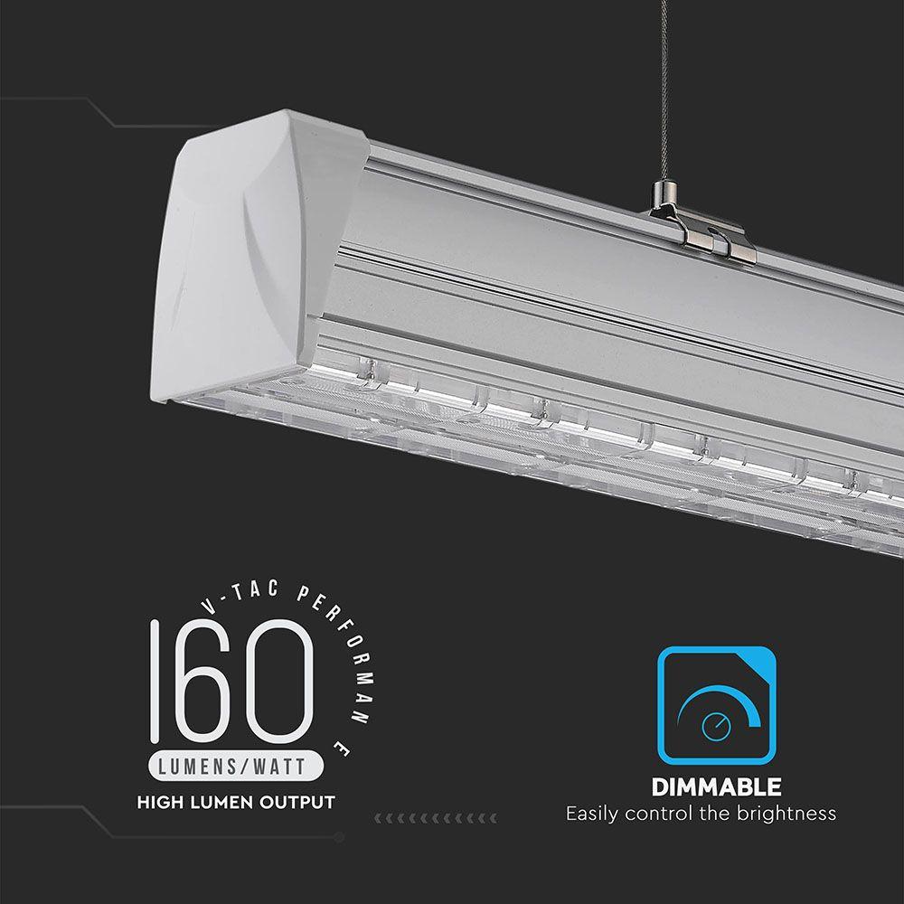 VT-4550D 50W LED LINEAR FOLLOW TRUNKING 4000K DOUBLE ASYMMETRIC LENS (160LM/W)-DIMMABLE