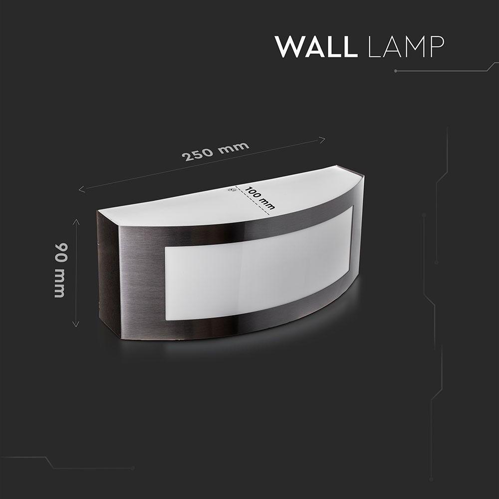 VT-7670 E27 WALL LAMP WITH STAINLESS STEEL & PC IP44