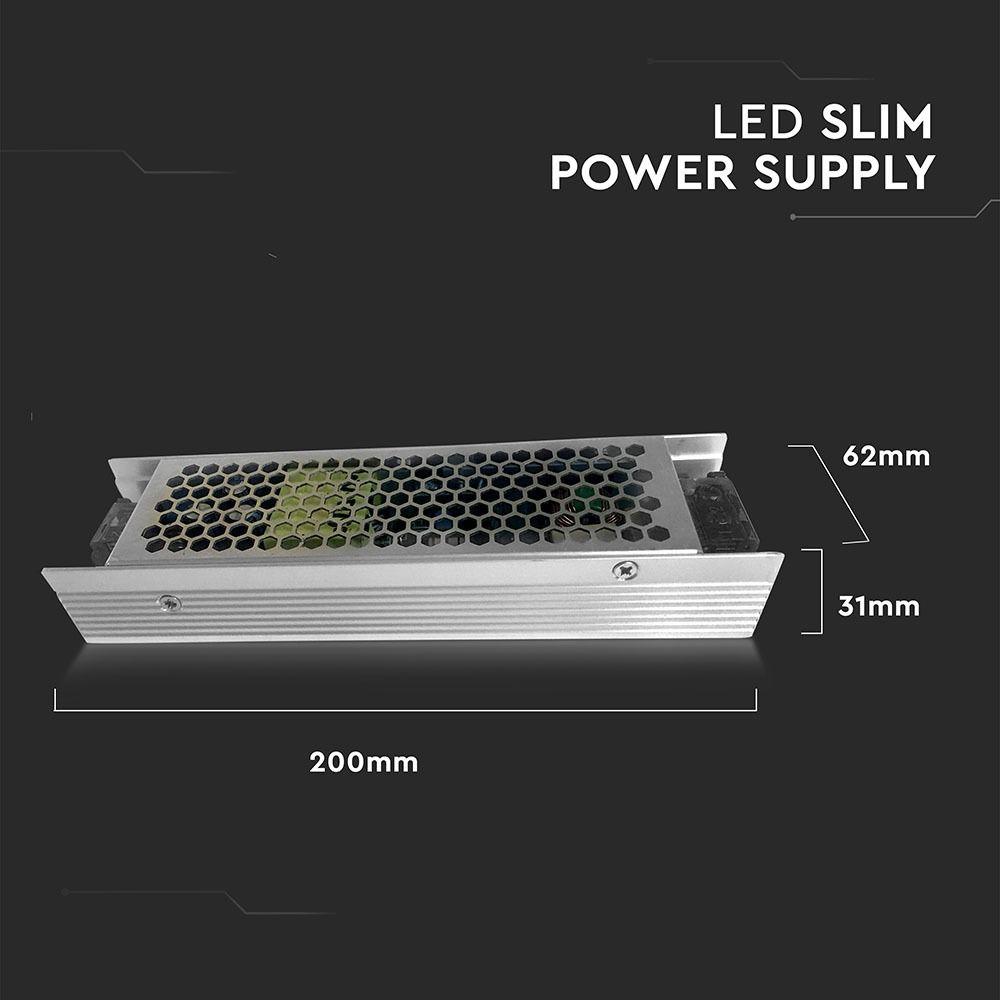 150W Zasilacz LED, Zasilanie:12V 12.5A, IP20, VTAC, SKU 3244