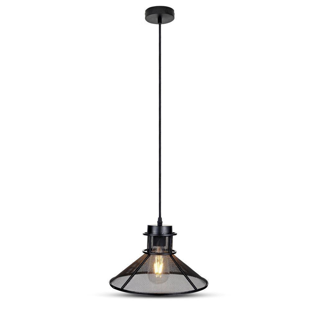 VT-7252 BLACK METAL V SHAPE MESH PENDANT LAMP D:250-E27