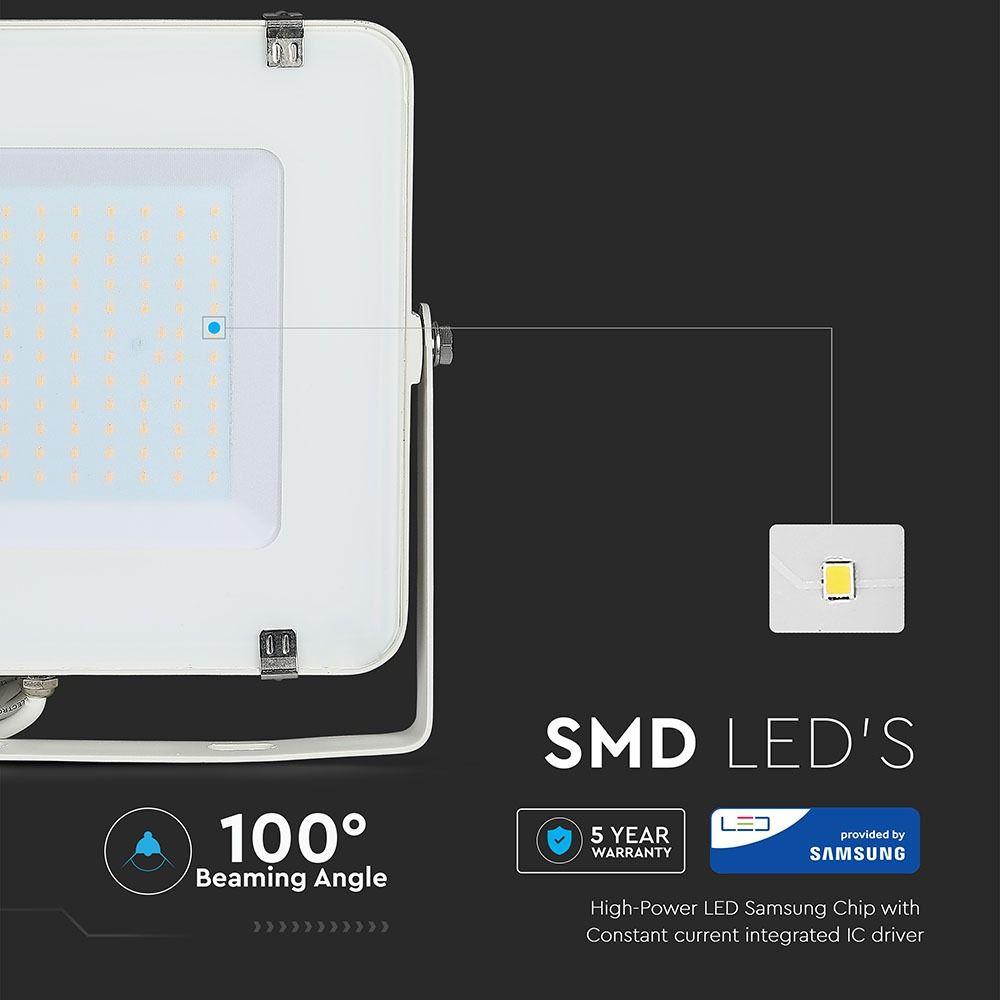 150W Naświetlacz LED SMD, Chip SAMSUNG, Barwa:4000K, Obudowa: Biała , VTAC, SKU 479