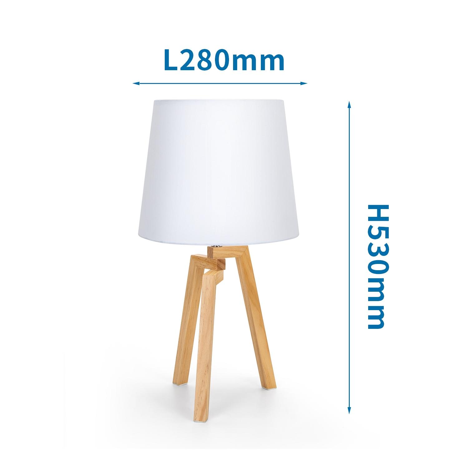 Wooden Table Lamp (Without Light Source) E27