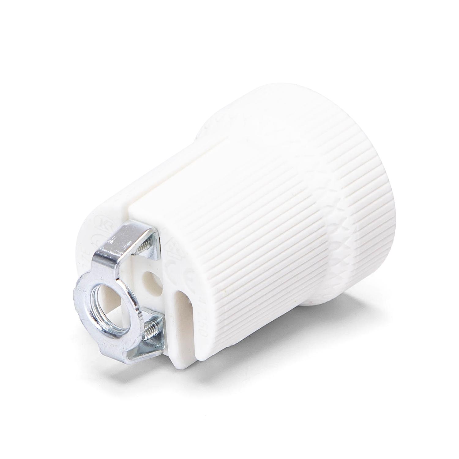 E27 Ceramic Lamp Holder White