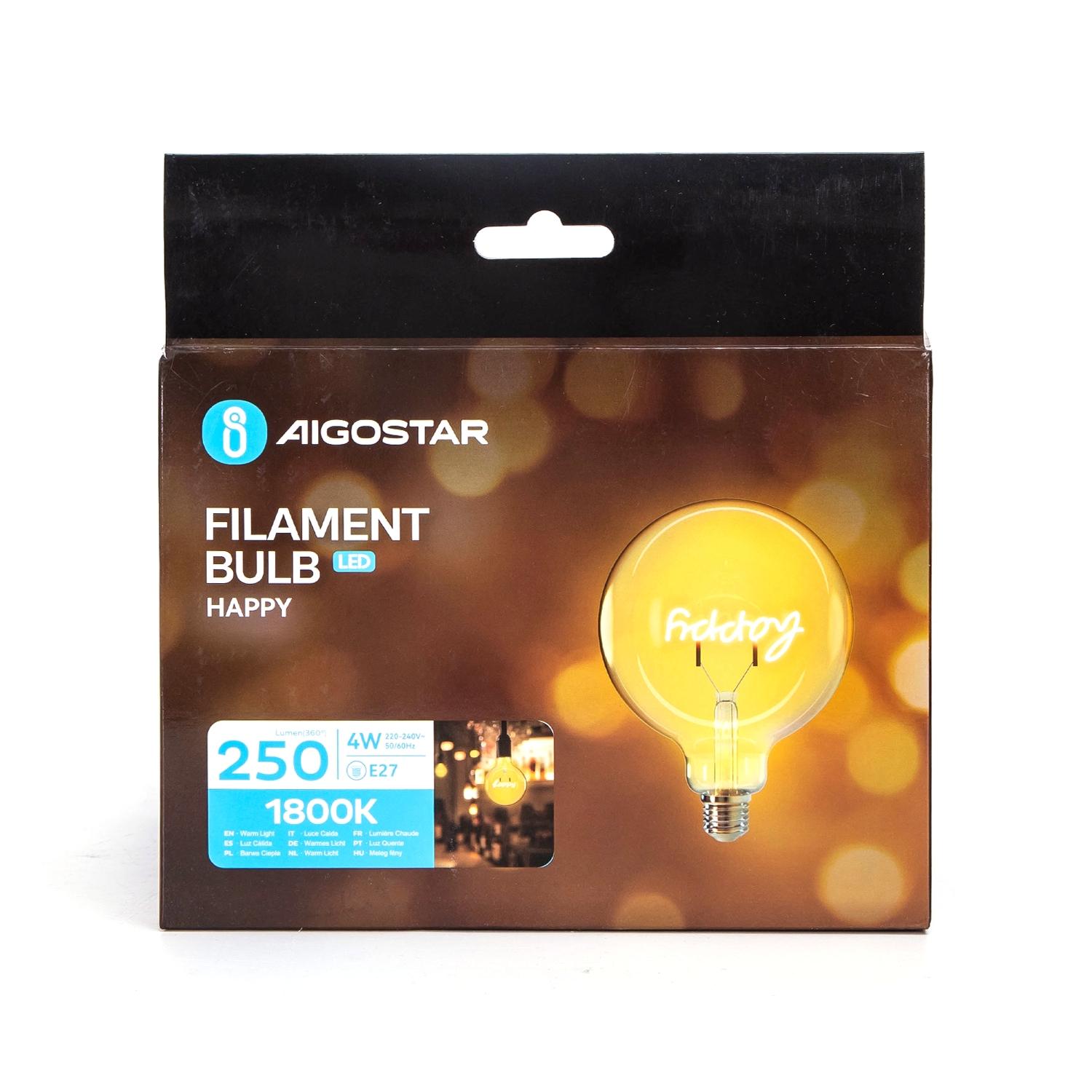 LED Filament Bulb (Happy) E27 4W