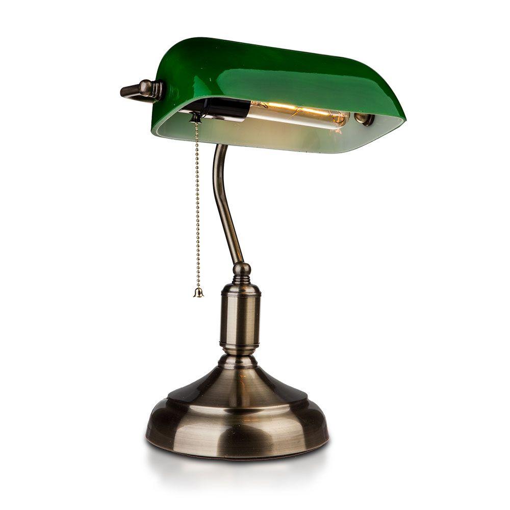 VT-7151 BANKER BAKELITE TABLE LAMP WITH E27 HOLDER-GREEN