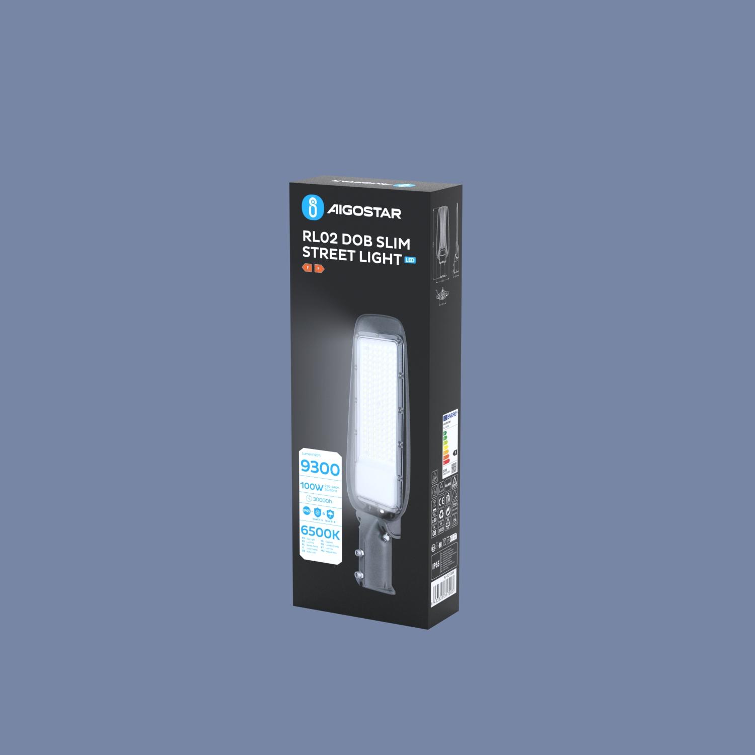 DOB LED slim street light 100W