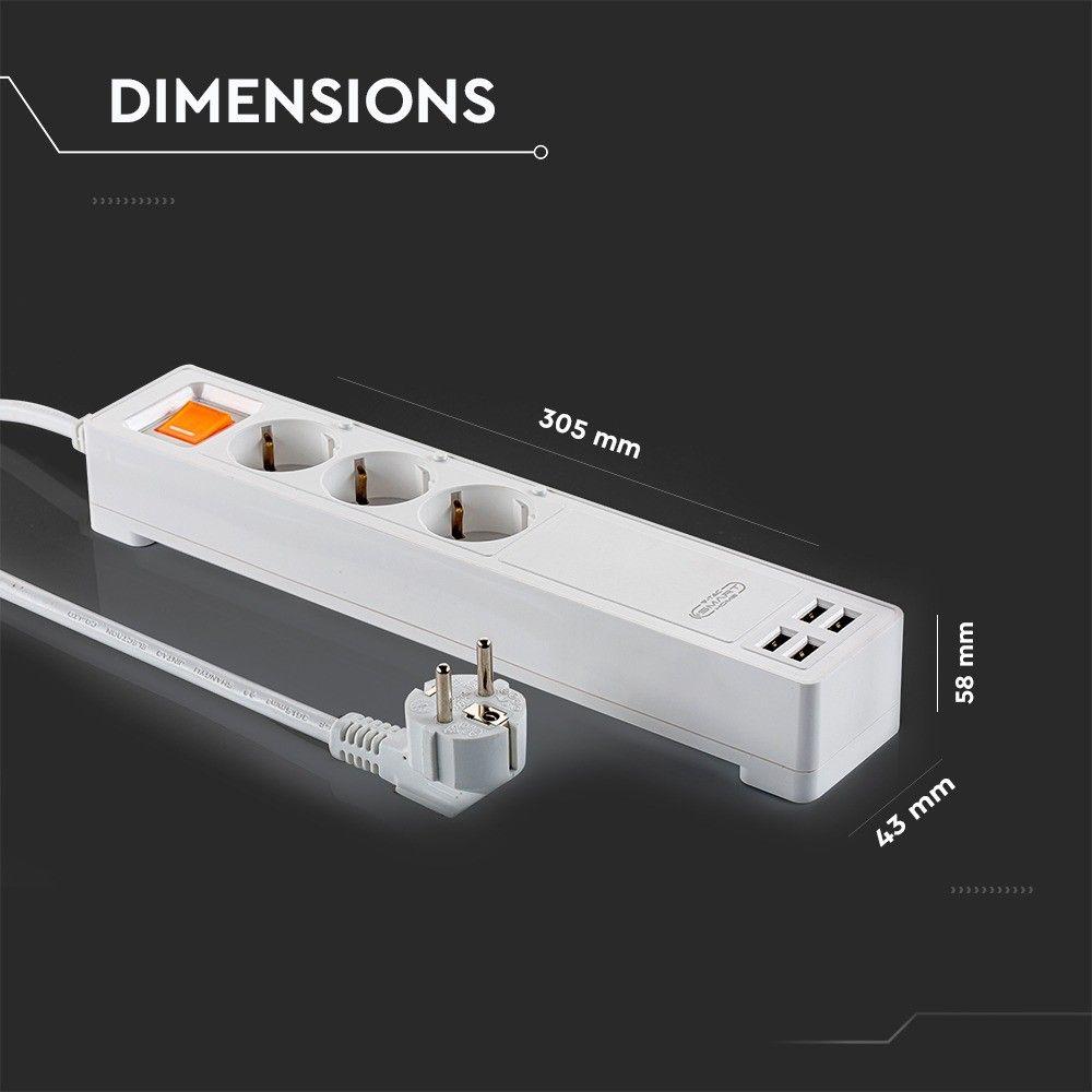 VT-5018 EU EXTENSION PLUG WIFI COMPATIBLE WITH AMAZON ALEXA & GOOGLE HOME