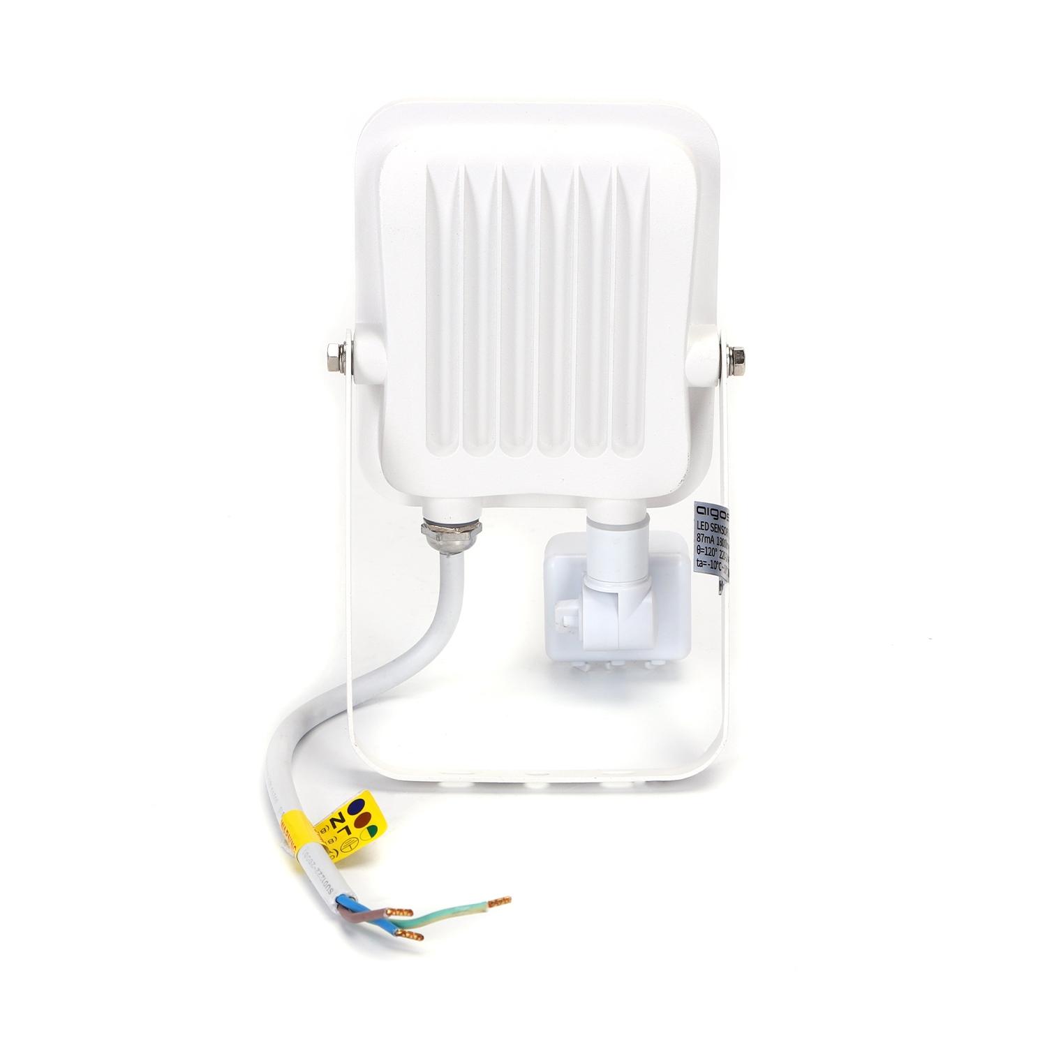 LED Floodlight with Sensor White 20W