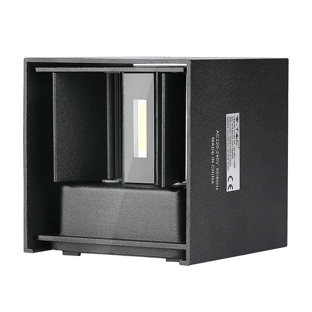 VT-759 6W LED UP-DOWN WALL LIGHT WITH BRIDGELUX CHIP 3000k BLACK-SQUARE