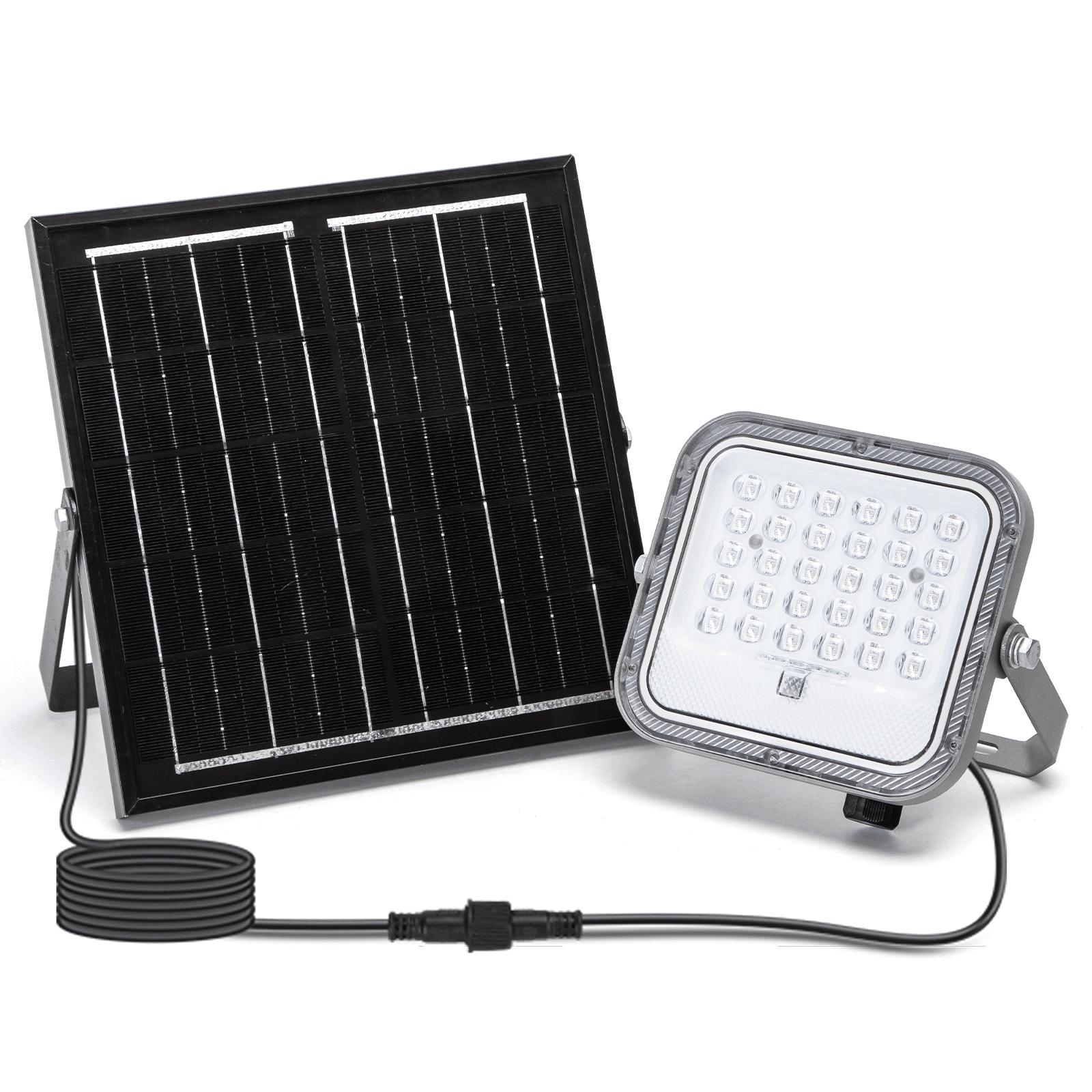 LED FLOOD LIGHT WITH SOLAR PANEL /09 Series/ 2M LINE/150W /RGB+WHITE 6500K