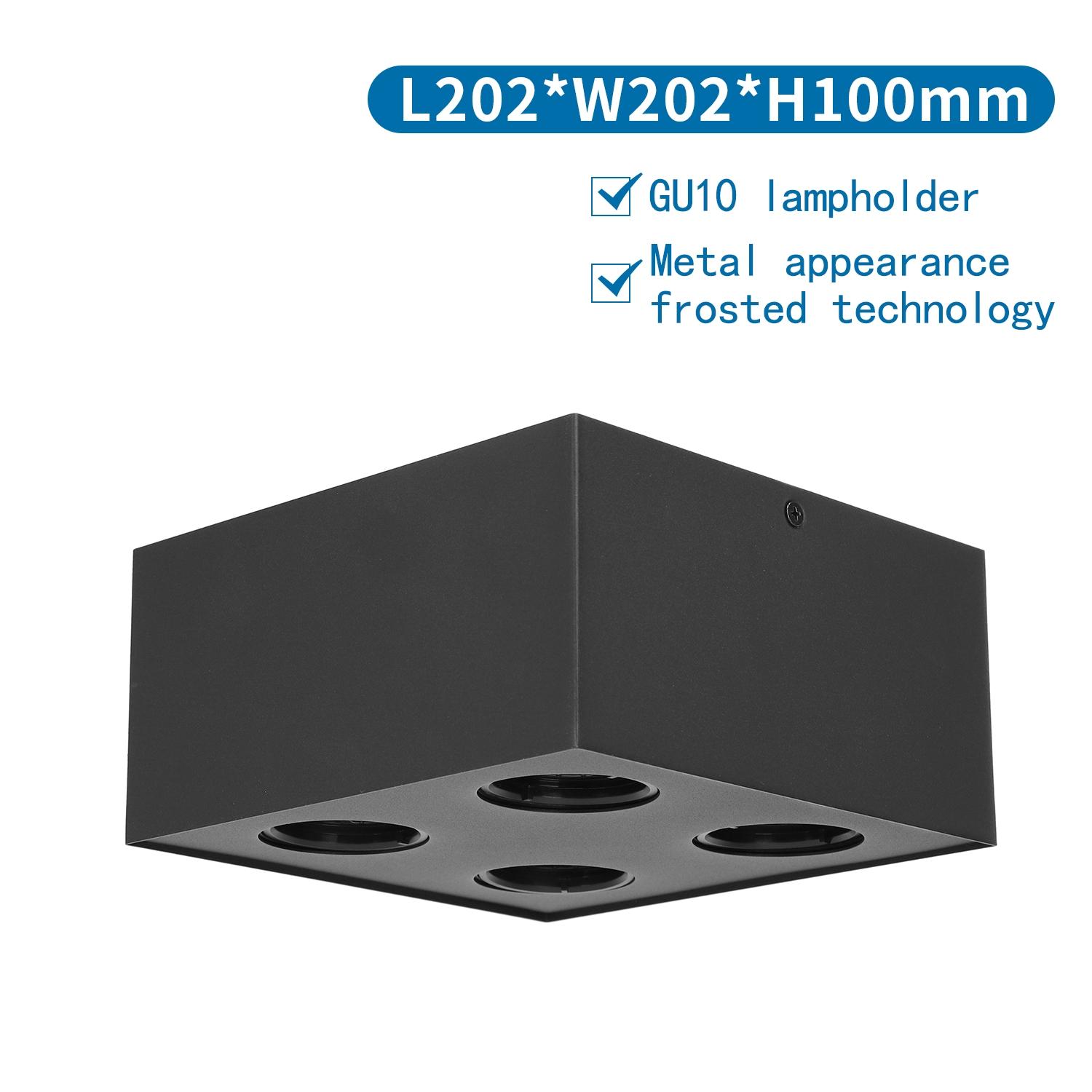 Metalowy czterokierunkowy downlight natynkowy GU10*4 (nie dotyczy)