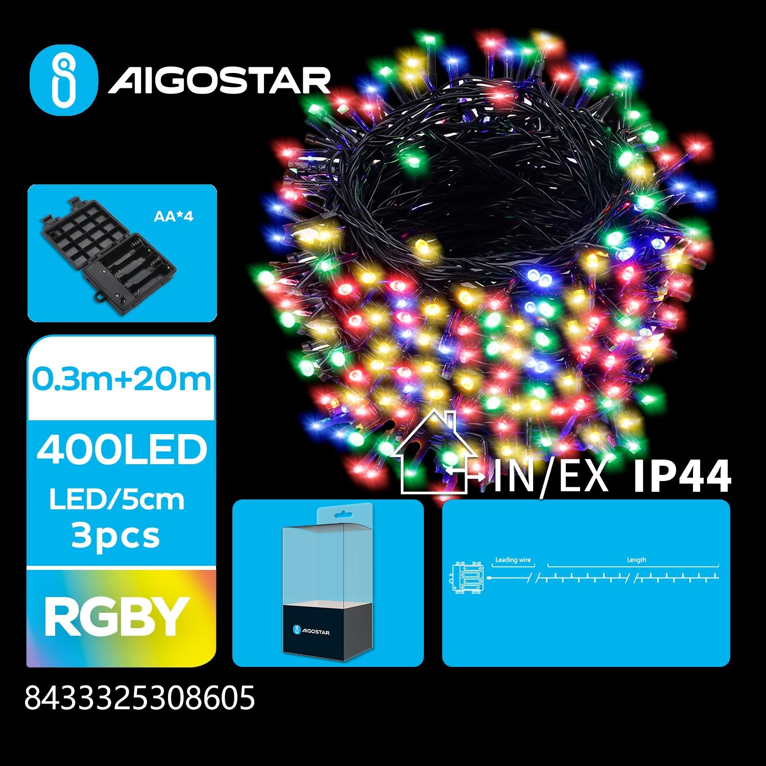 4AA battery flat string lights, 0.3m+20m