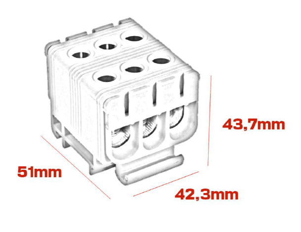 Listwa zaciskowa - Model FJ-E50/3 （szary）