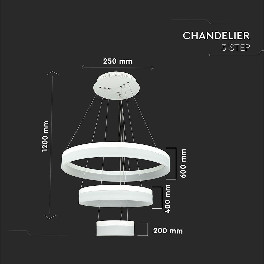 80W Lampa Wisząca, Barwa:3000K, VTAC, SKU 3906