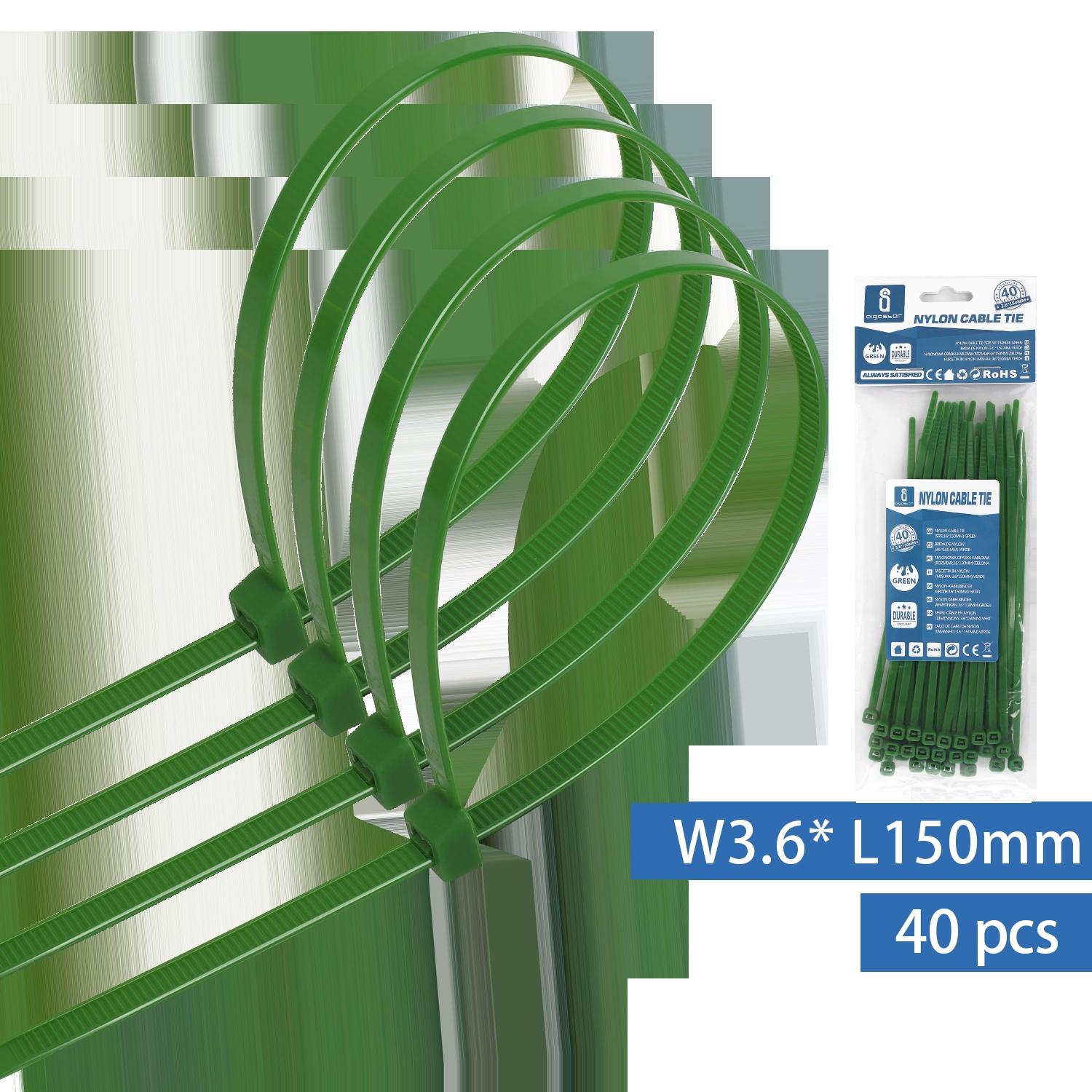 Nylon Cable Ties W3.6*L150mm Green