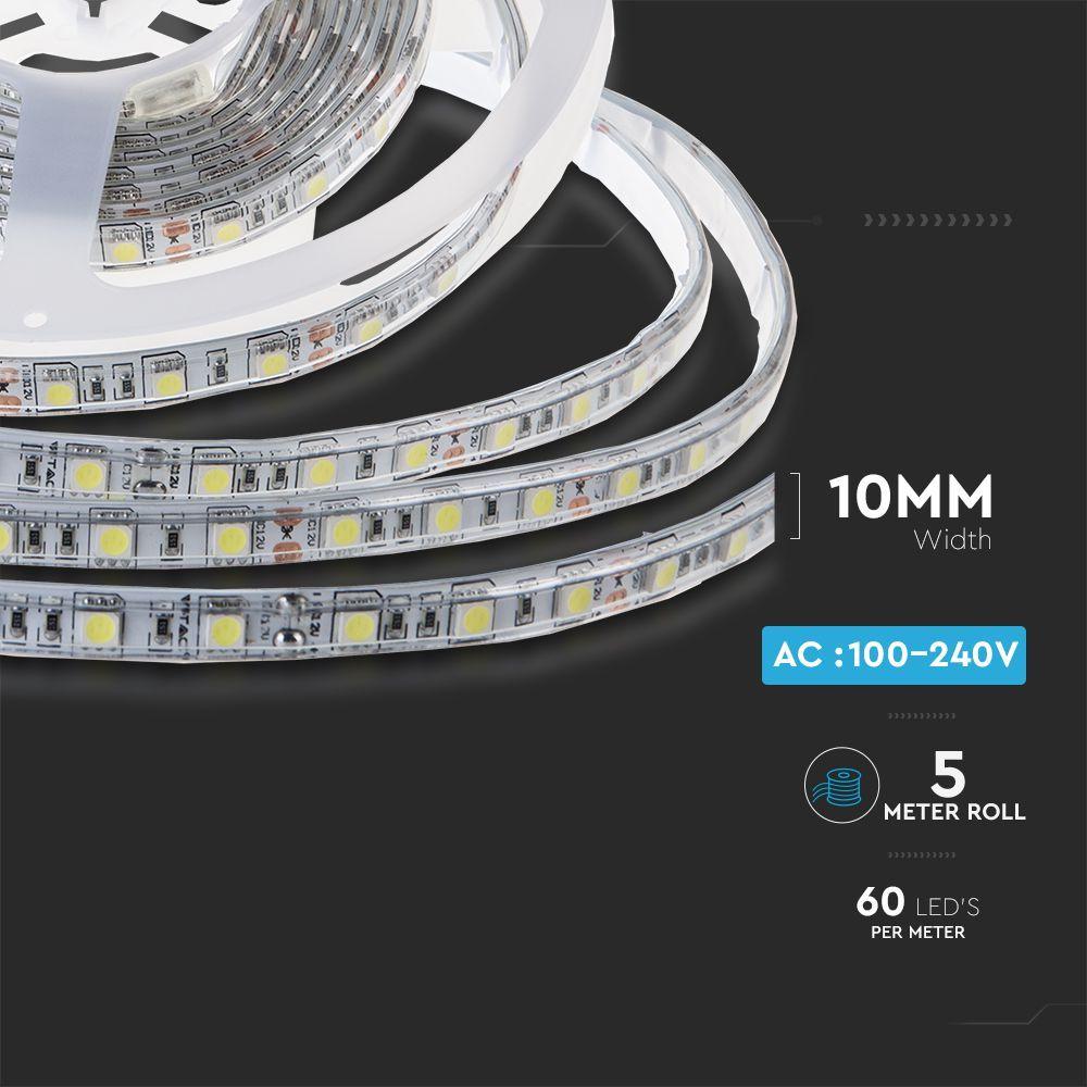 9W Taśma LED, Barwa: 6400K, Zestaw: 12V      , VTAC, SKU 212607