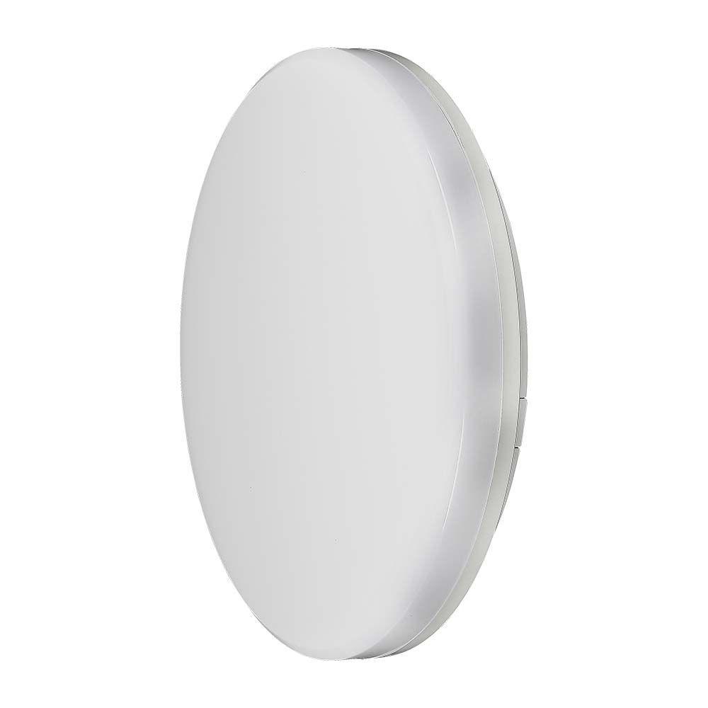 15W Plafon LED, IP44, Chip Samsung, Barwa:4000K, Klosz PC, Okrągły, VTAC, SKU 2155669