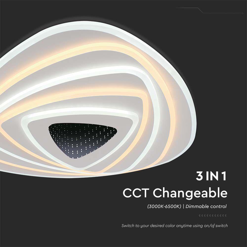 VT-7959 120W LED SMART DECORATIVE CEILING LAMP 51x50x7CM 3IN1 DIMMABLE+REMOTE CONTROL