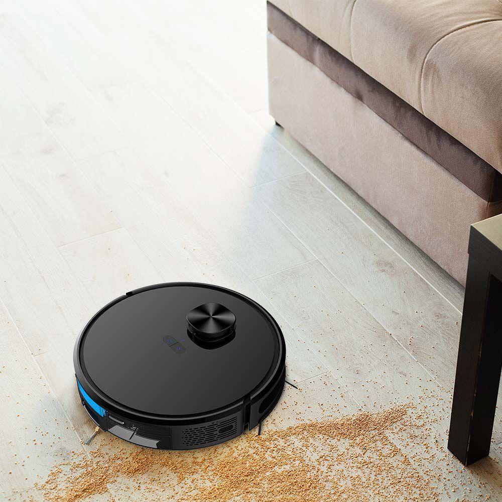 VT-5557 AUTO CHARGING LASER ROBOTIC VACUUM CLEANER COMPATIBLE WITH AMAZON ALEXA&GOOGLE HOME-BLACK