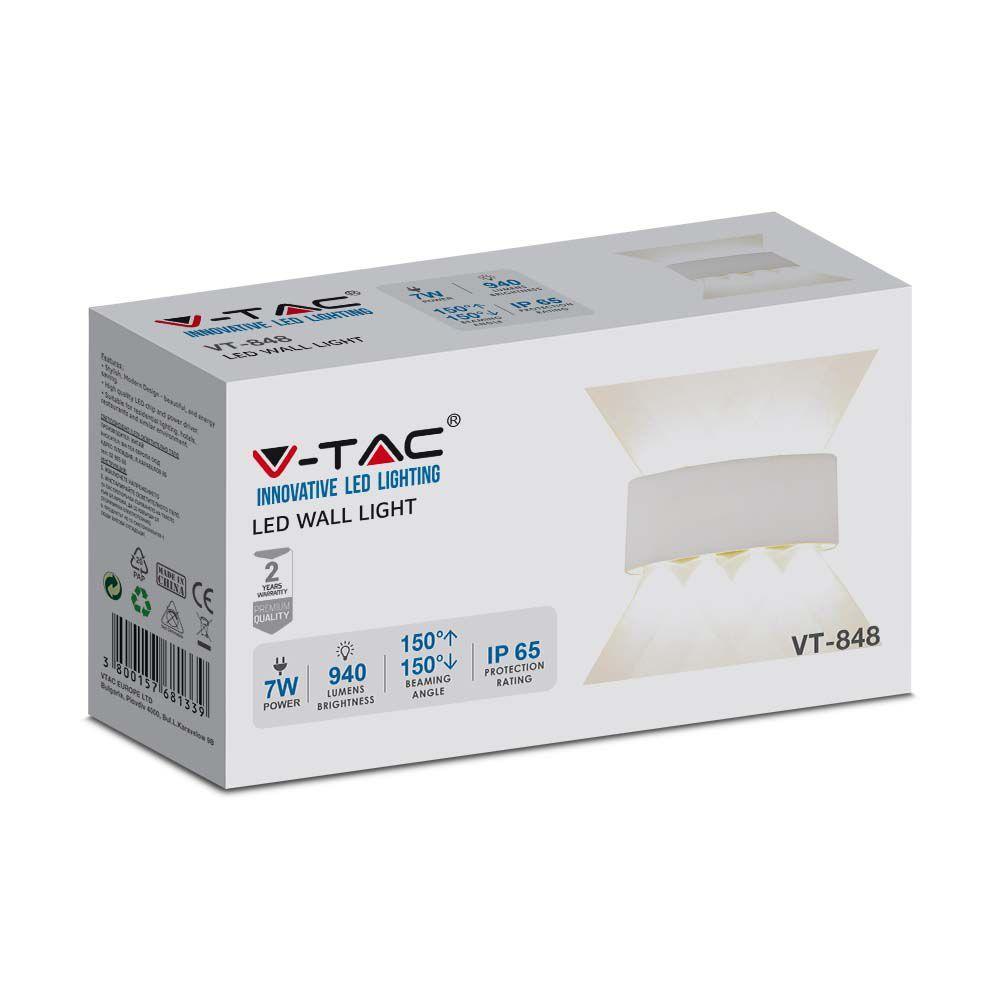 VT-848 7W LED WALL LIGHT 4000K SAND WHITE