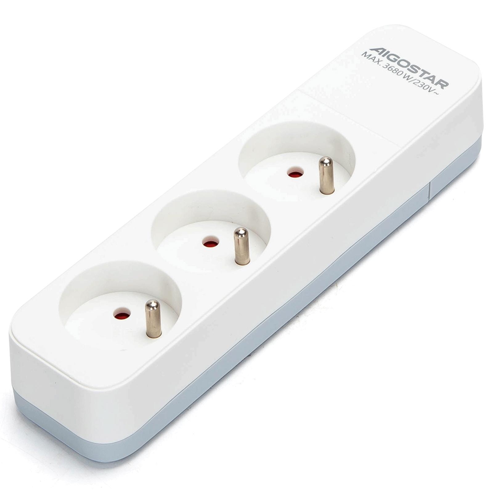 Power strips 3-way White and Gray