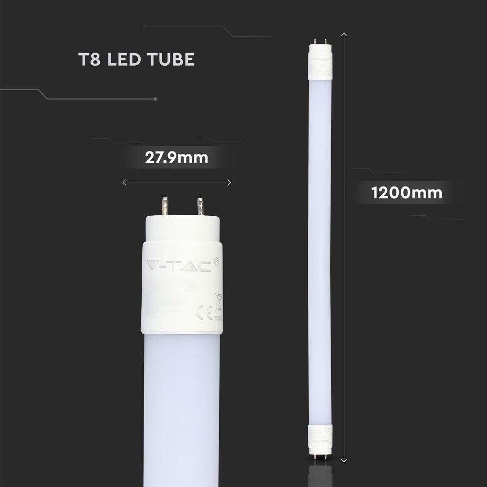 18W T8 Świetlówka LED T8 120 cm, Chip SAMSUNG, Barwa:4000K, HIGH LUMENS, VTAC, SKU 672