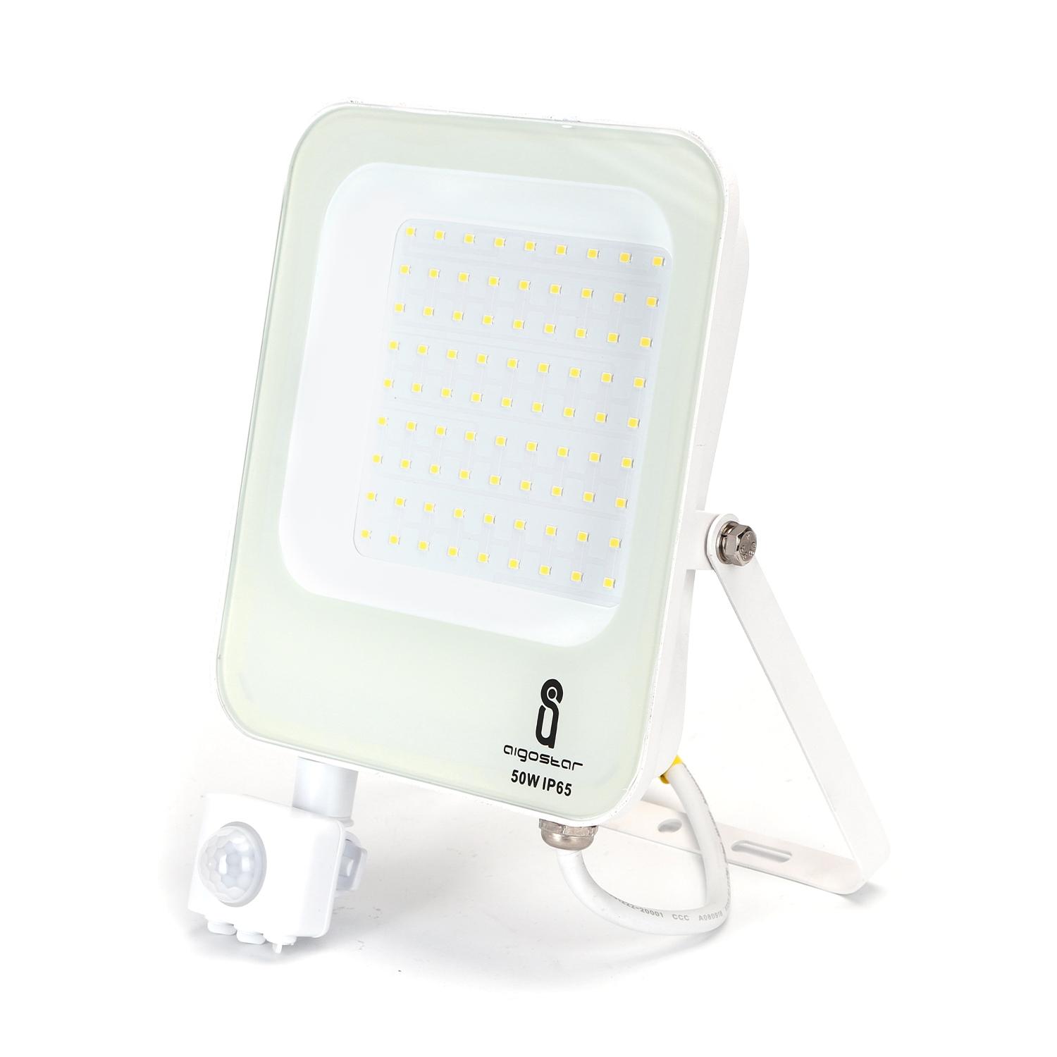 LED Floodlight with Sensor White 50W