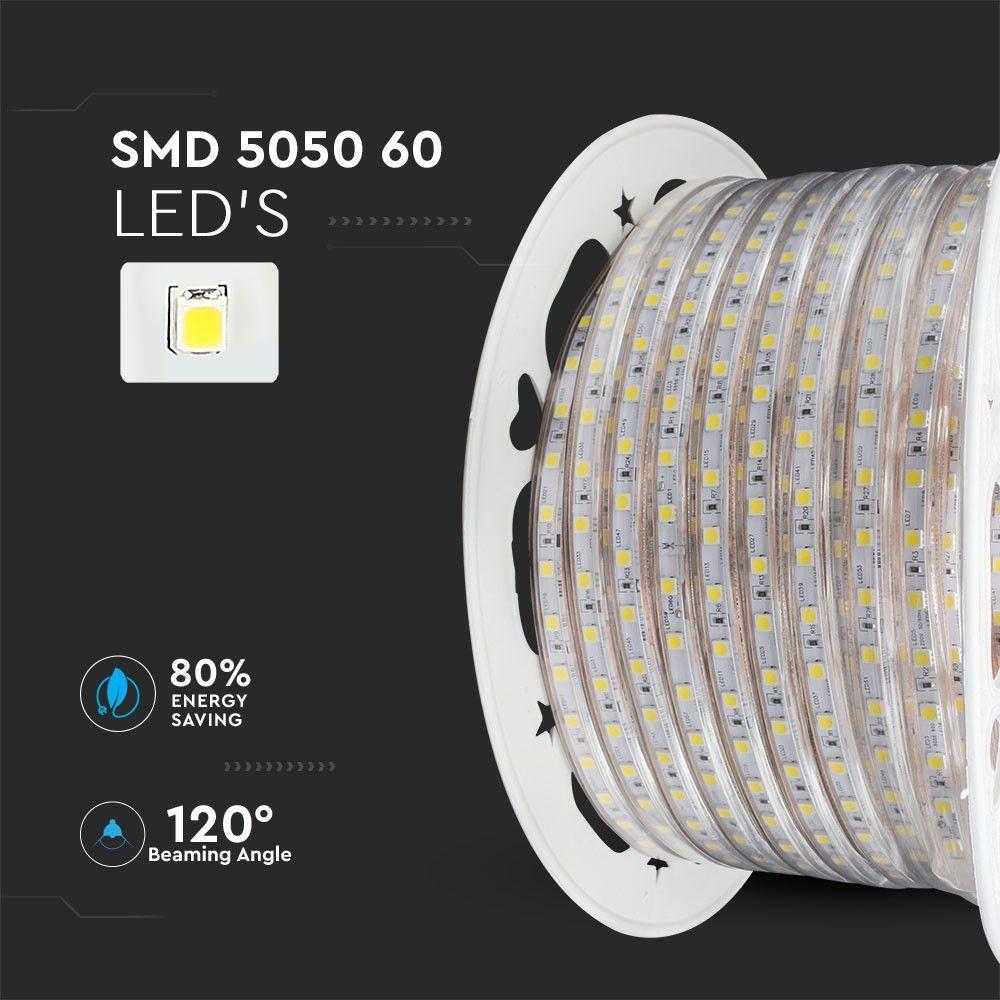 VT-5050 60 8.5W/M LED STRIPLIGHT 4000K IP66 220V (50M/ROLL)(PRICE PER M)