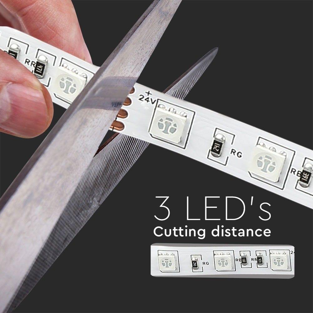 VT-5050-60 9W/M LED STRIP LIGHT 6400K 24V IP20 (5M/ROLL)(PRICE PER M)