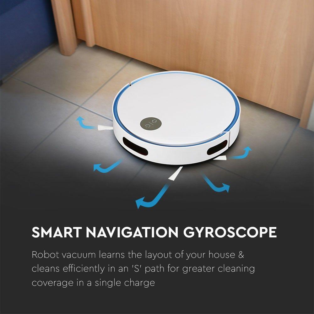 VT-5522 ROBOTIC VACUUM CLEANER WITH REMOTE CONTROL-WHITE & BLUE