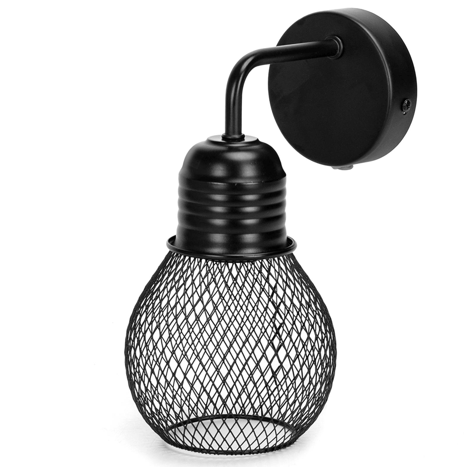 Metal wall light black (without light source) E27